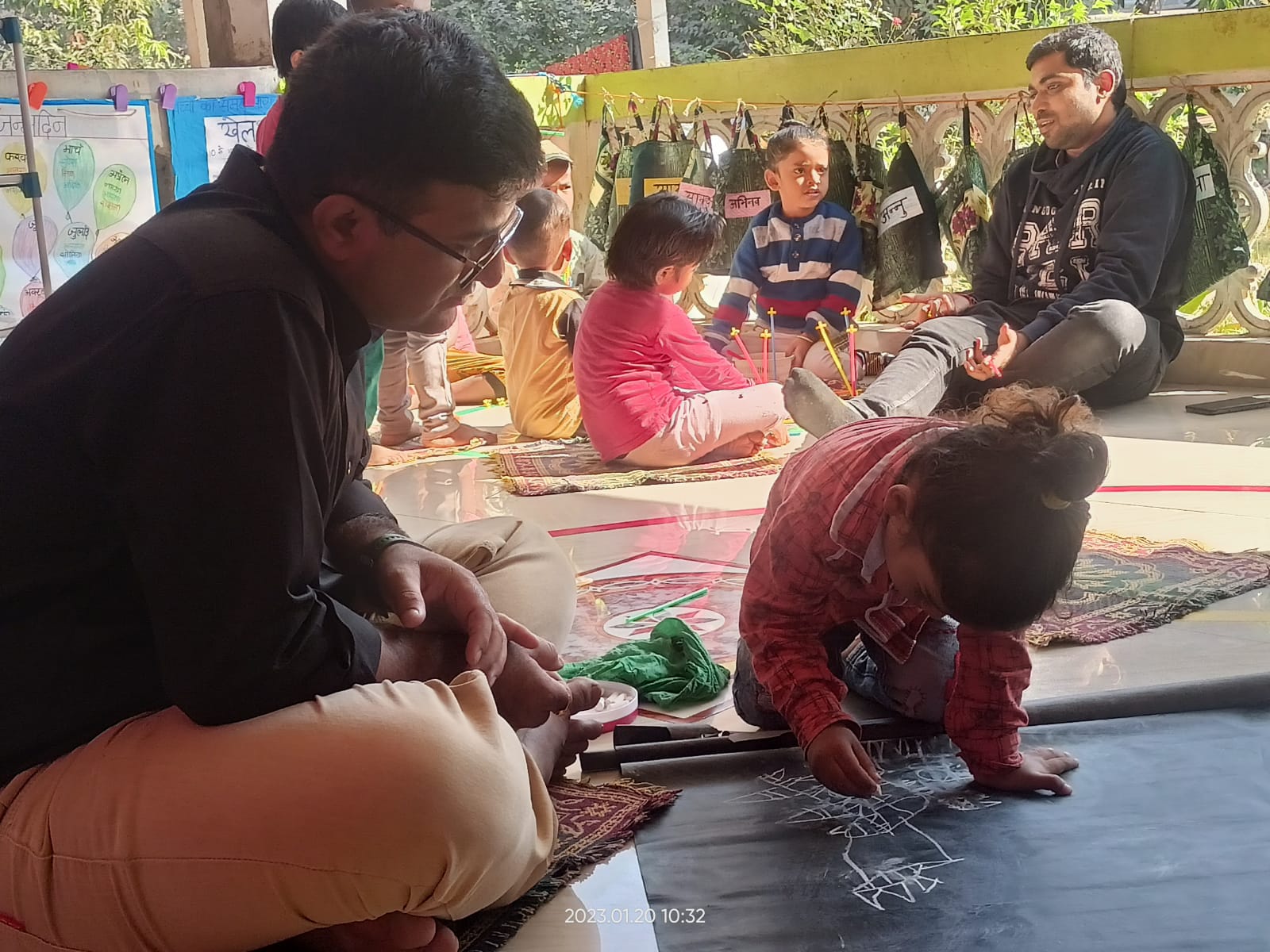 Children engaged in a learning experience