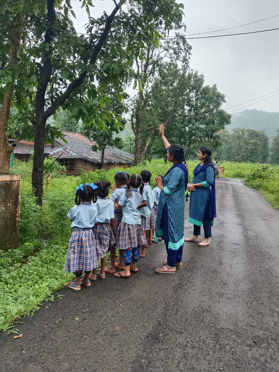 Children and community engaged in learning