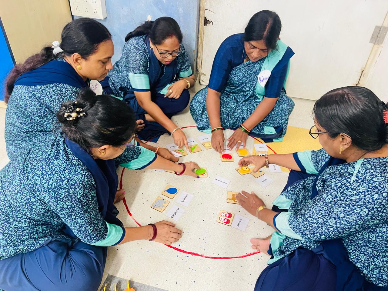 Leaders practicing capacity-building processes together